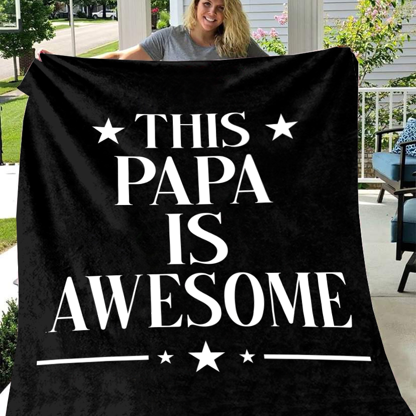 Papa Is Awesome | Fleece Blanket
