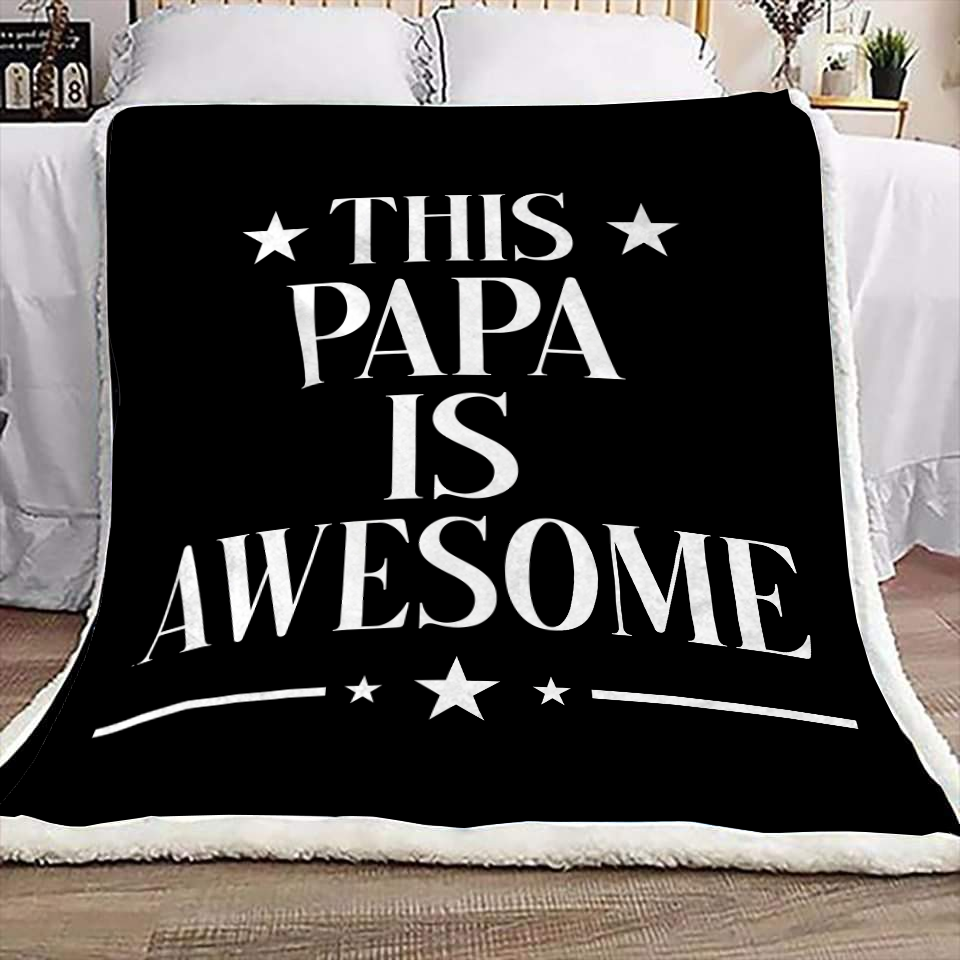 Papa Is Awesome | Fleece Blanket