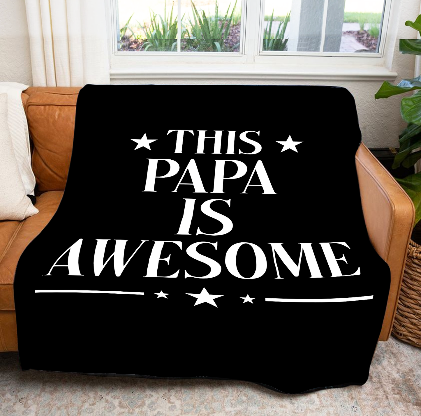 Papa Is Awesome | Fleece Blanket