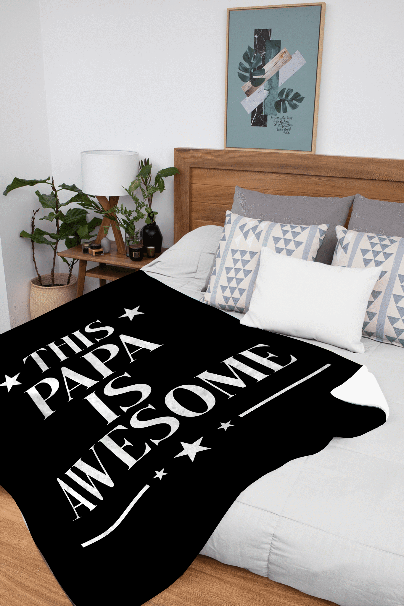 Papa Is Awesome | Fleece Blanket