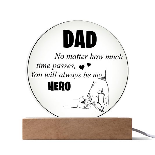 Hero Dad | Acrylic Circle Plaque