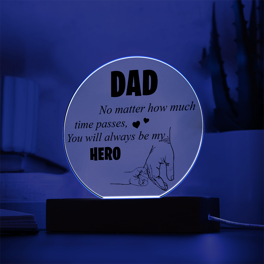 Hero Dad | Acrylic Circle Plaque