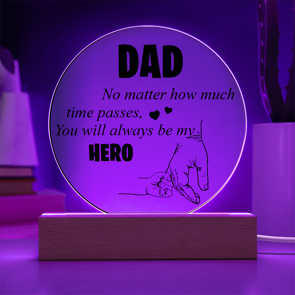 Hero Dad | Acrylic Circle Plaque