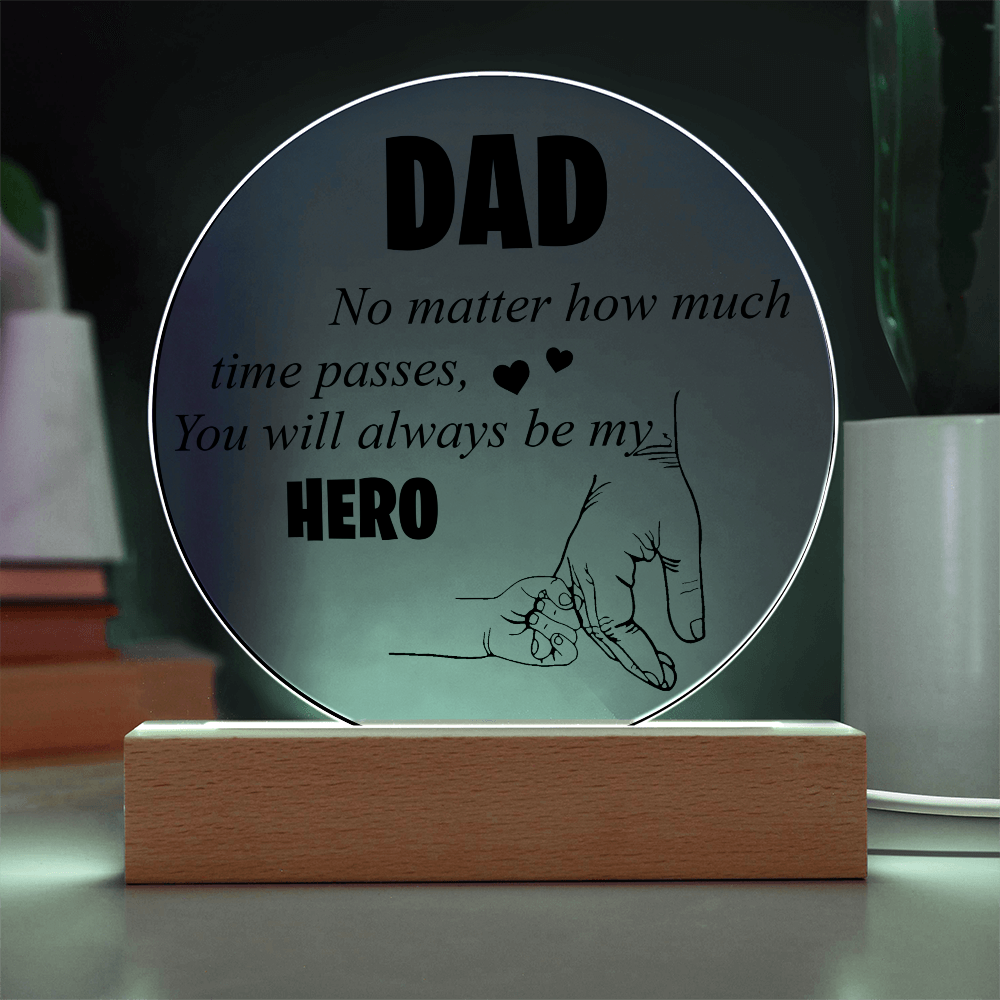 Hero Dad | Acrylic Circle Plaque