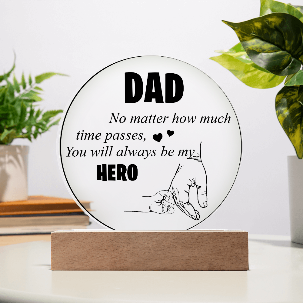 Hero Dad | Acrylic Circle Plaque