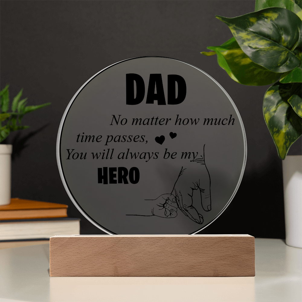 Hero Dad | Acrylic Circle Plaque