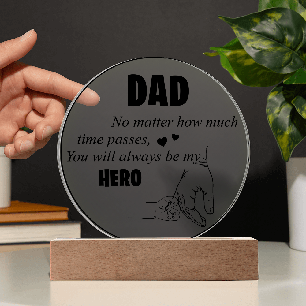 Hero Dad | Acrylic Circle Plaque