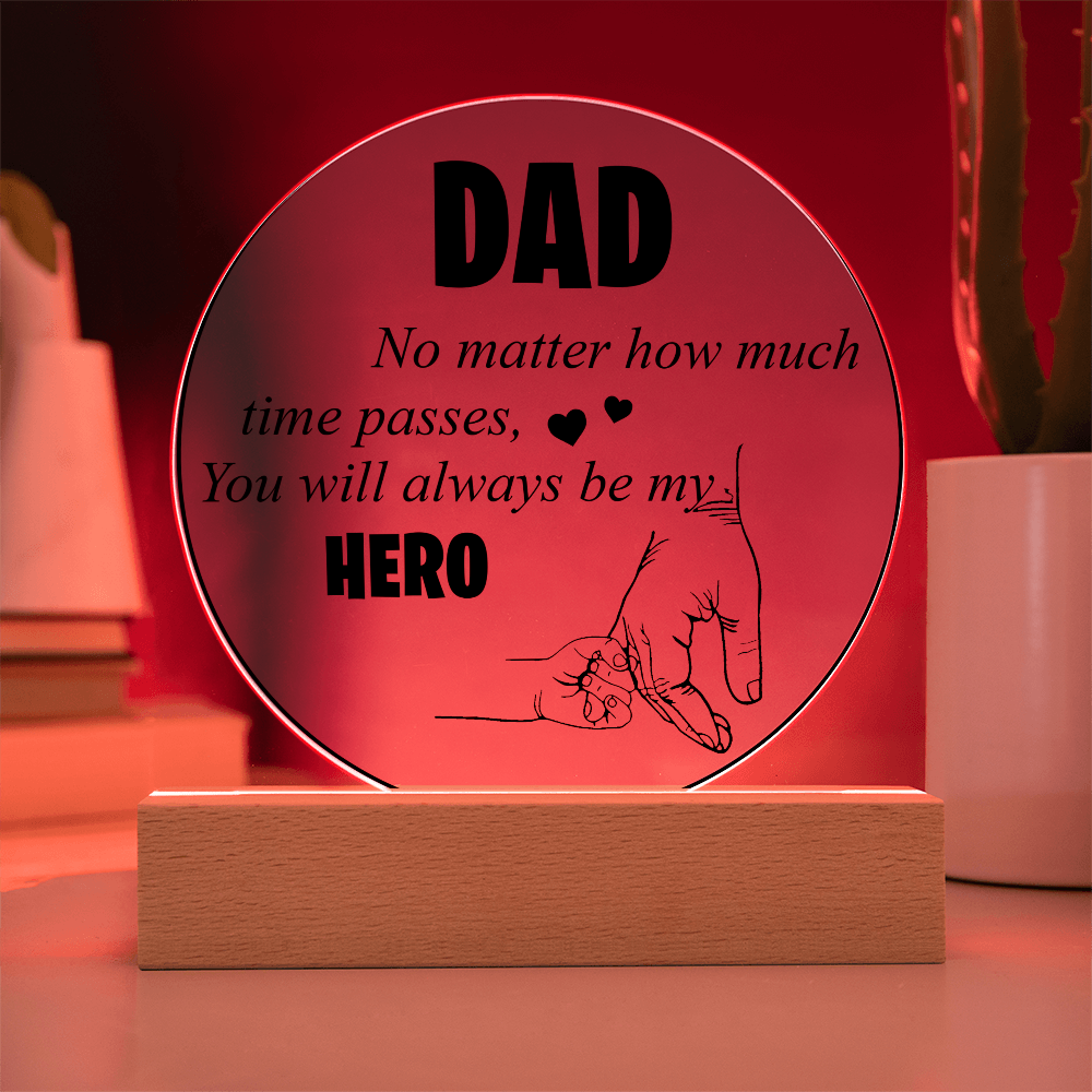 Hero Dad | Acrylic Circle Plaque
