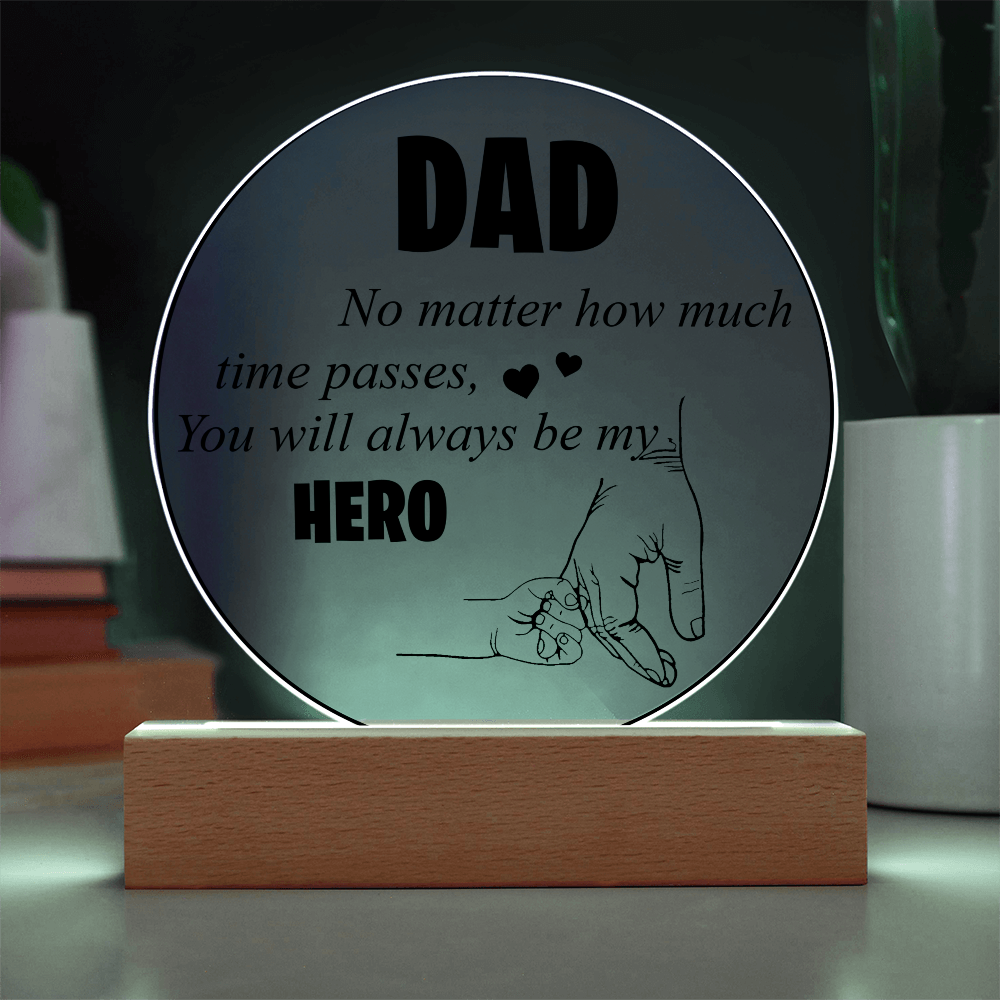 Hero Dad | Acrylic Circle Plaque